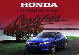 Honda a vendre certifié