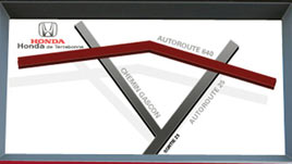carte routière Honda de Terrebonne